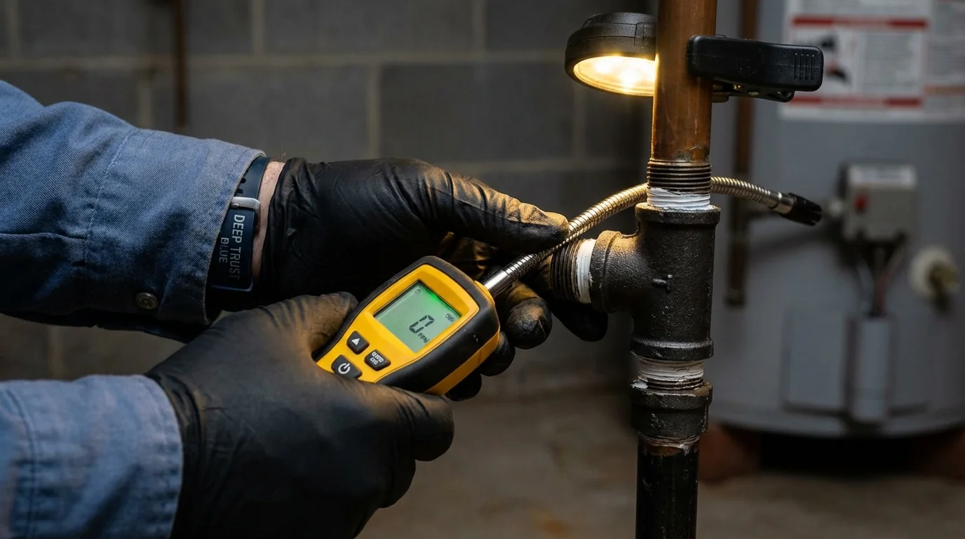 Gas leak detection with electronic sniffer by Johns Plumbing LLC in Surprise