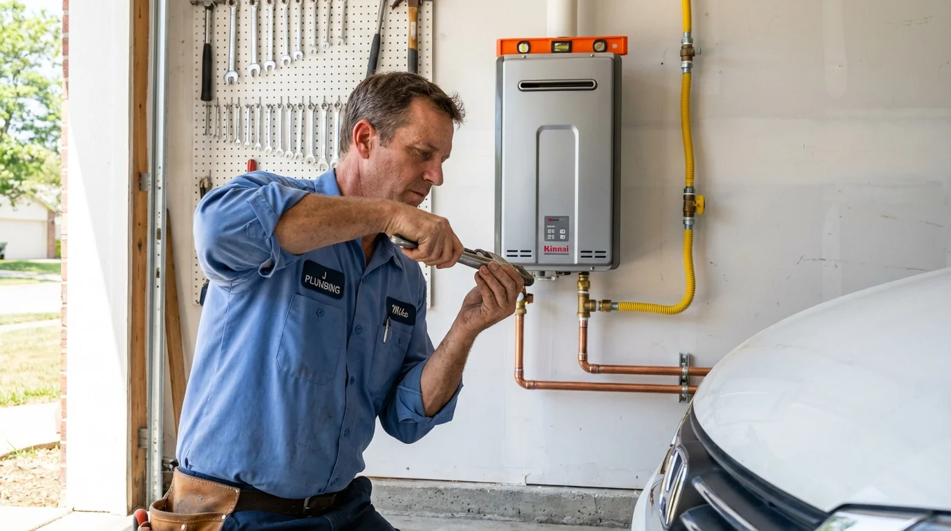 Tankless water heater installation by a Johns Plumbing LLC plumber in Surprise